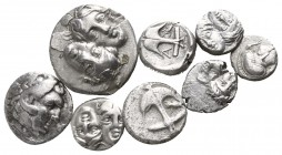 Lot of 8 drachm and diobols / SOLD AS SEEN, NO RETURN!