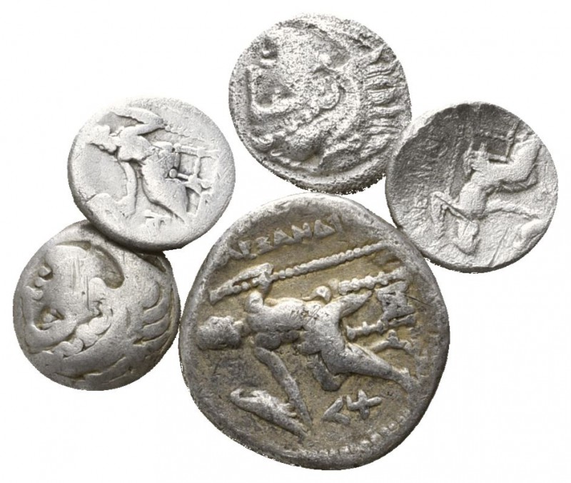 Lot of 5 Alexander the great tetradrachm and drachms / SOLD AS SEEN, NO RETURN!...