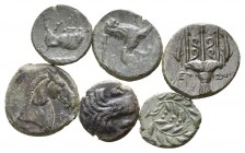 Lot of 6 greek sicilian bronzes / SOLD AS SEEN, NO RETURN!