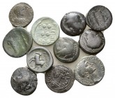 Lot of 11 greek and roman provincial bronze coins / SOLD AS SEEN, NO RETURN!
