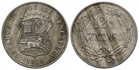 ESTADOS UNIDOS DE VENEZUELA. 12 1/2 Céntimos. (CuNi. 5,00g/23mm). 1929. Philadelphia. (Km#Y28). EBC+.