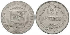 ESTADOS UNIDOS DE VENEZUELA. 12 1/2 Céntimos. (CuNi. 5,00g/23mm). 1948. San Francisco. (Km#Y30a). EBC-.