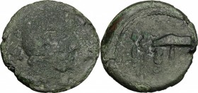 Etruria, Populonia. AE Triens of 10 Units, 3rd century BC