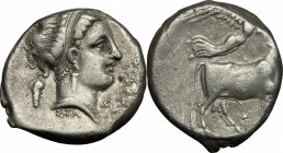 Central and Southern Campania, Neapolis. AR Didrachm, c. 300-275 BC