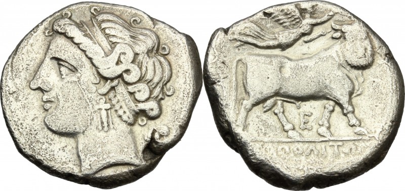 Greek Italy. Central and Southern Campania, Neapolis. AR Didrachm, c. 275-250 BC...