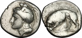 Northern Lucania, Velia. AR Didrachm, c. 334-300 BC
