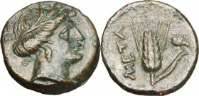 Southern Lucania, Metapontum. AE 15 mm. c. 300-250 BC