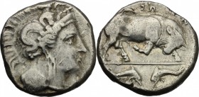 Southern Lucania, Thurium. AR Stater, c. 350-300 BC