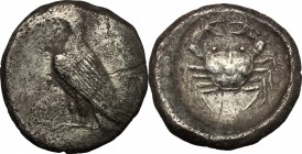 Akragas. AR Didrachm, c. 500-495 BC