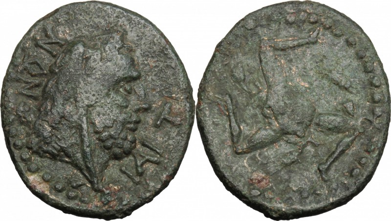 Sicily. Iaitos. Under Roman Rule (after 241 BC). AE 25.5 mm. D/ ΙΑΙΤΙΝΩΝ. Bearde...