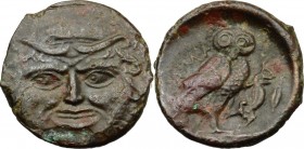 Kamarina. AE Onkia, c. 420-405 BC
