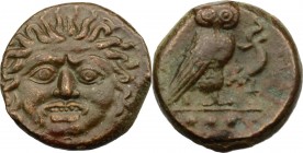 Kamarina. AE Tetras, c. 420-405 BC