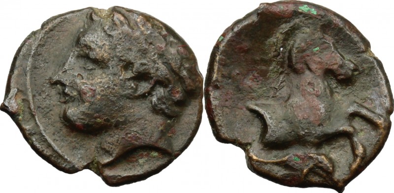 Sicily. Panormos. AE 13 mm, c. 336-330 BC. D/ Laureate head of Apollo left. R/ F...