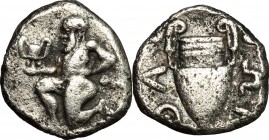 Thrace, Thasos. AR Trihemiobol, 411-340 BC