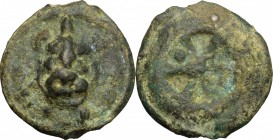 Roma/Wheel series.. AE Cast Sextantal, c. 230 BC
