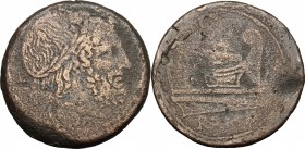 L series.. AE Semis, Luceria mint, c. 211-208 BC