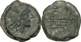 Dolphin series. Unofficial issue (?).. AE Semis, uncertain mint, c. 2nd century BC