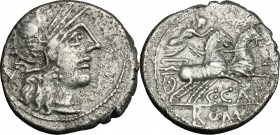 C. Cato. AR Denarius, 123 BC