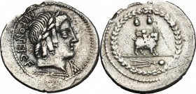 Mn. Fonteius C. f.. AR Denarius, 85 BC
