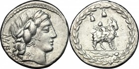 Mn. Fonteius C.f. . AR Denarius, 85 BC