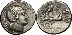 L. Rutilius Flaccus.. AR Denarius, 77 BC