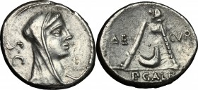 P. Sulpicius Galba. AR Denarius, 69 BC