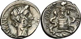 Augustus (27 B.C - 14 AD).. AR Quinarius, c. 29-27 BC