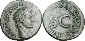 Augustus (27 BC - 14 AD).. AE As, M. Salvius Otho moneyer, c. 8-7 BC