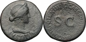 Livia, wife of Augustus (died in 29 AD).. AE As, struck under Tiberius, 22-23 AD