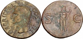 Agrippa (died in 12 A.D.).. AE As, struck under Gaius, circa 37-41 AD