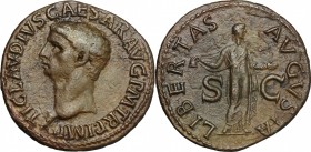 Claudius (41-54).. AE As, 41-42 AD
