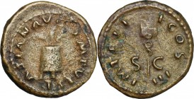 Vespasian (69-79).. AE Quadrans, 71 AD