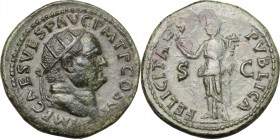 Vespasian (69-79).. AE Dupondius, 75 AD