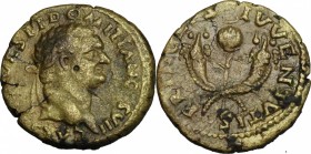 Domitian as Caesar (69-81).. AE Semis, 80 AD