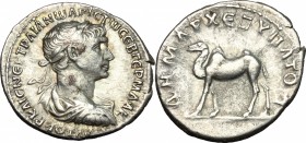 Trajan (98-117).. AR Drachm, Bostra mint, Arabia Petraea. Struck 112 AD