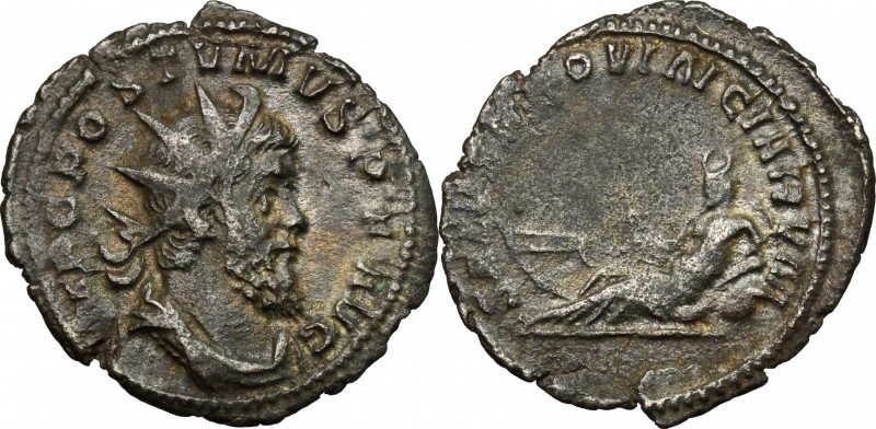 Postumus (259-268). AR Antoninianus, Treveri mint, 260-261 AD. D/ IMP C POSTVMVS...