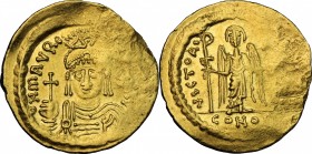 Maurice Tiberius (582-602).. AV Solidus, Constantinople mint. Struck  583-601 AD