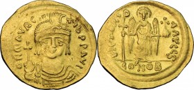 Maurice Tiberius (582-602).. AV Solidus, Constantinople mint