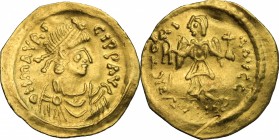Maurice Tiberius (582-602).. AV Tremissis, Constantinople mint. Struck  583-601 AD