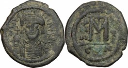 Maurice Tiberius (582-602).. AE Follis, Constantinople mint
