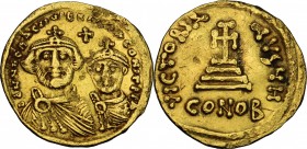 Heraclius (610-641). AV Solidus, Constantinople mint