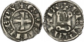 Frankish Greece, Achaea.  William of Villehardouin (1245-1278).. BI Denier, Tournois series