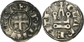 Frankish Greece, Achaea.  Charles I of Anjou (1278-1285). BI Denier, Tournois series