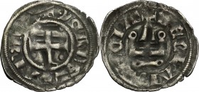 Frankish Greece, Achaea.  Isabelle of Villehardouin (1297-1301). BI Denier, Tournois series