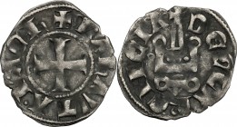 Frankish Greece, Achaea.  Maud of Hainaut (1316-1318). BI Denier, Tournois series