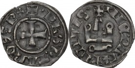 Frankish Greece, Epirus.  Philip of Taranto (1294-1313). BI Denier, Tournois series, issue before 1306 (?)