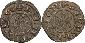 Brindisi o Messina.  Federico II (1197-1250). Denaro, coniato nel 1243