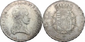 Firenze.  Ferdinando III di Lorena (1790-1824).. Francescone 1824. Sigle S. (Carlo Siries, incisore) e stella (Luigi Poirot, zecchiere)