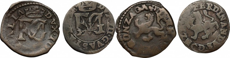 Guastalla. Ferrante III Gonzaga (1632-1678). Lotto di due sesini. CNI 45/47. MIR...