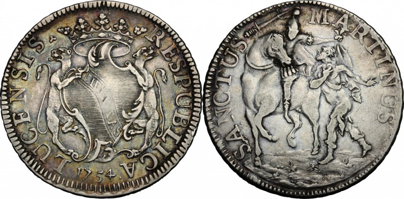 Lucca. Repubblica (1369-1799). Scudo 1754. CNI 824/8. MIR 237/14. AG. g. 25.26 m...